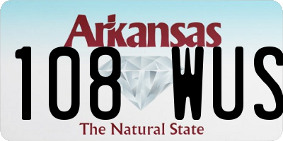 AR license plate 108WUS