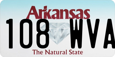 AR license plate 108WVA