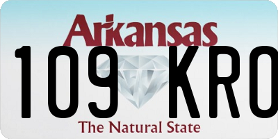 AR license plate 109KRO