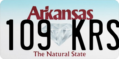 AR license plate 109KRS