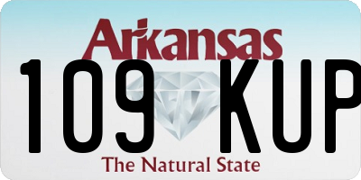 AR license plate 109KUP