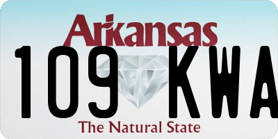 AR license plate 109KWA