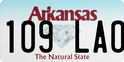 AR license plate 109LAO