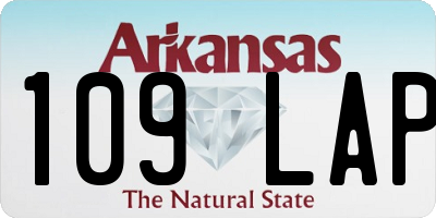AR license plate 109LAP