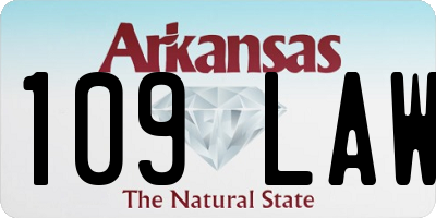 AR license plate 109LAW