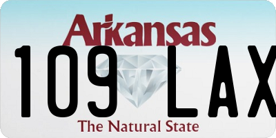 AR license plate 109LAX