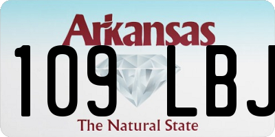 AR license plate 109LBJ