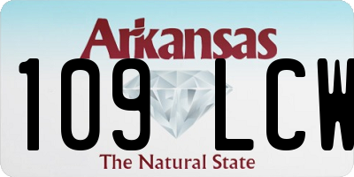 AR license plate 109LCW