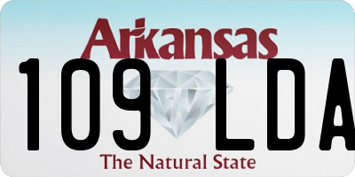 AR license plate 109LDA