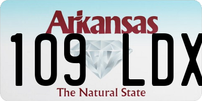 AR license plate 109LDX