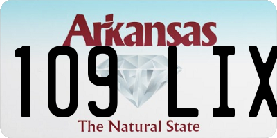 AR license plate 109LIX