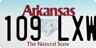 AR license plate 109LXW