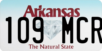 AR license plate 109MCR