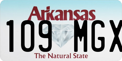 AR license plate 109MGX