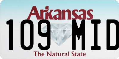 AR license plate 109MID