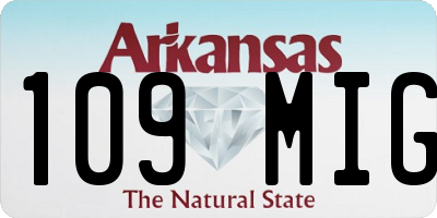 AR license plate 109MIG