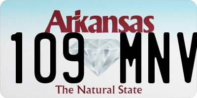 AR license plate 109MNV