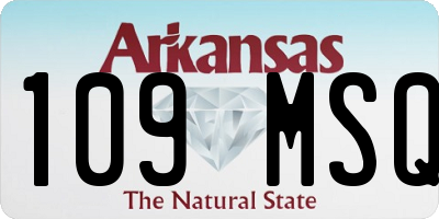 AR license plate 109MSQ