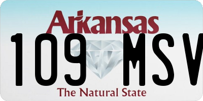 AR license plate 109MSV
