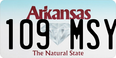AR license plate 109MSY