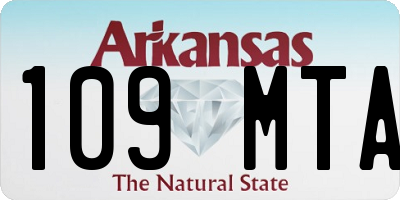 AR license plate 109MTA