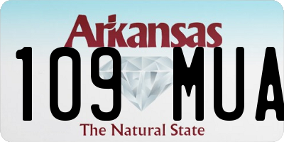 AR license plate 109MUA