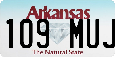 AR license plate 109MUJ
