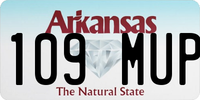 AR license plate 109MUP