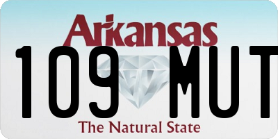 AR license plate 109MUT