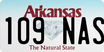 AR license plate 109NAS