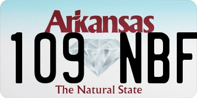 AR license plate 109NBF