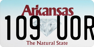 AR license plate 109UOR