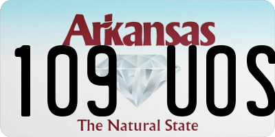 AR license plate 109UOS