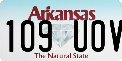 AR license plate 109UOV