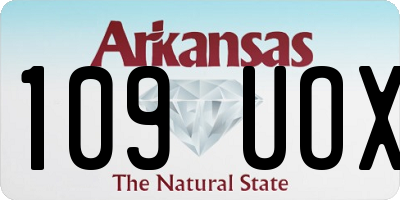 AR license plate 109UOX