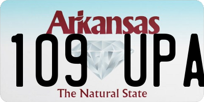 AR license plate 109UPA