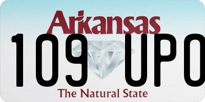AR license plate 109UPO