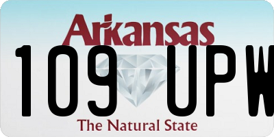 AR license plate 109UPW