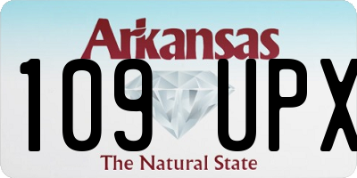 AR license plate 109UPX