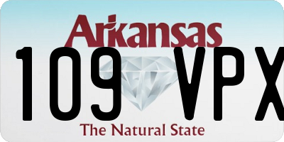 AR license plate 109VPX