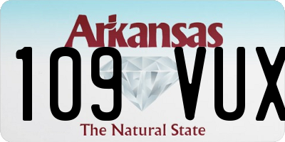 AR license plate 109VUX