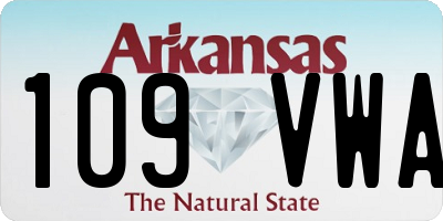 AR license plate 109VWA