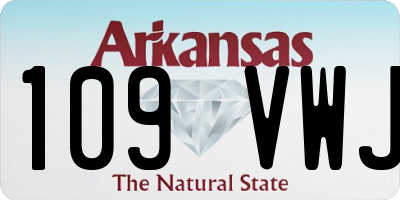 AR license plate 109VWJ