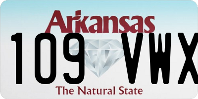 AR license plate 109VWX