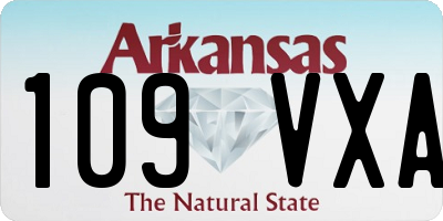 AR license plate 109VXA