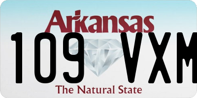 AR license plate 109VXM