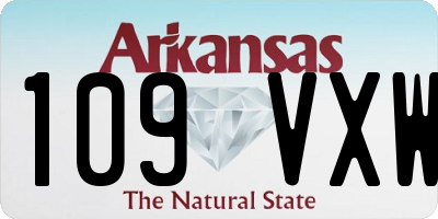 AR license plate 109VXW