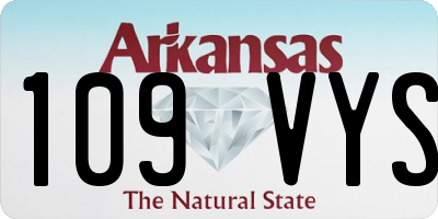 AR license plate 109VYS