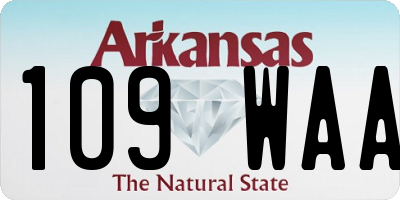 AR license plate 109WAA