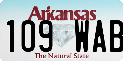 AR license plate 109WAB